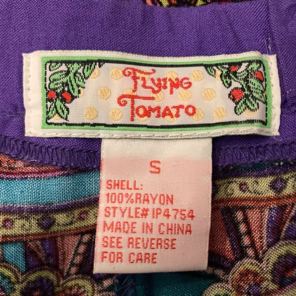 Never Worn Colourful Palazzo Pants, sz S - Picture 4 of 4